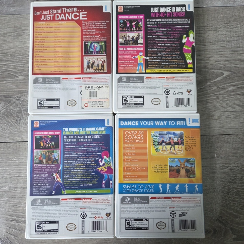 12 Nintendo Wii Game Lot Bundle Just Dance 1 2 3 Workout Zumba Cardio Wipeout - Picture 5 of 16